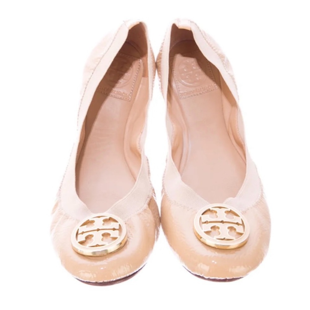 Tory Burch beige natural tan flats